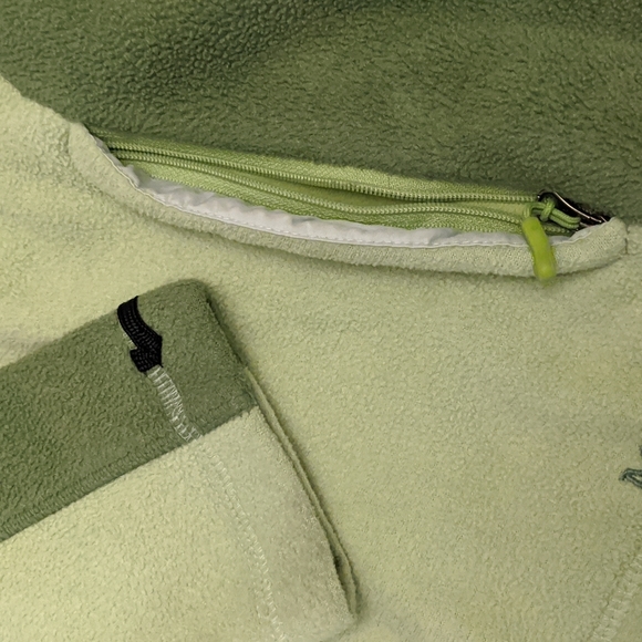 Marmot Two-Tone Green Polartec Fleece Zip Up Jacket - Picture 7 of 9
